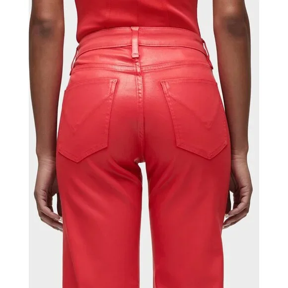 Womens Wide Leg Jeans High-Rise Cotton Modal Stretch Zipper Closure